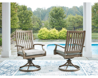 Rainier Ranch Outdoor Swivel Chair with Cushion (Set of 2)