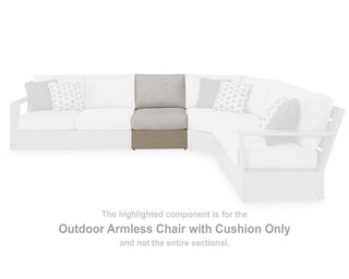 Kimpton Isle Outdoor Armless Chair with Cushion