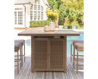 Walton Bridge Outdoor Bar Table and 4 Barstools