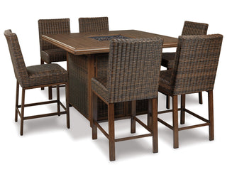 Paradise Trail Bar Table with Fire Pit