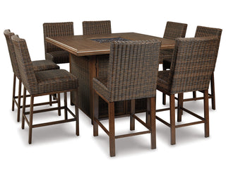 Paradise Trail Bar Table with Fire Pit