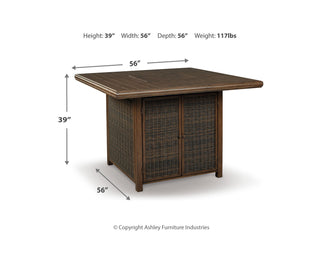 Paradise Trail Bar Table with Fire Pit