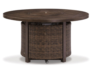 Paradise Trail Outdoor Loveseat, Fire Pit Table and 2 Lounge Chairs