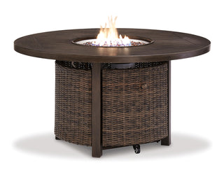 Paradise Trail Outdoor Loveseat, Fire Pit Table and 2 Lounge Chairs