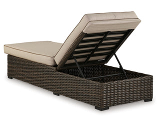 Coastline Bay Outdoor Chaise Lounge with Cushion