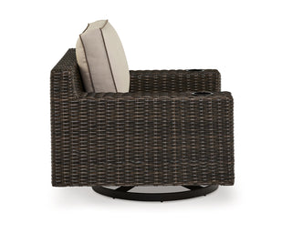 Coastline Bay Outdoor Swivel Lounge with Cushion