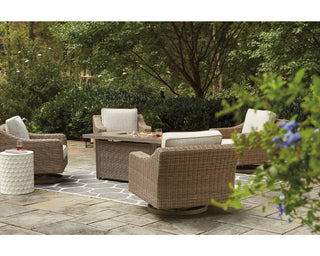 Beachcroft 5-Piece Outdoor Fire Pit Table with 4 Chairs