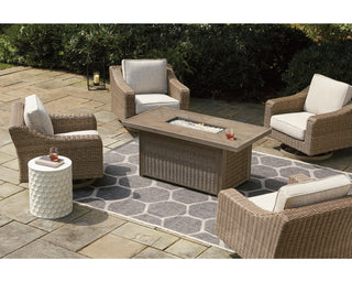 Beachcroft 5-Piece Outdoor Fire Pit Table with 4 Chairs