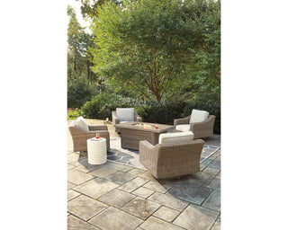 Beachcroft 5-Piece Outdoor Fire Pit Table with 4 Chairs