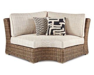 Beachcroft Outdoor Curved Corner Chair with Cushion