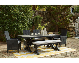 Beachcroft Outdoor Dining Table, 4 Chairs and Bench