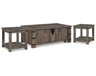 Hollum Lift-top Coffee Table and 2 End Tables