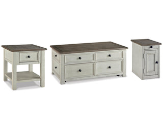 Bolanburg Coffee Table with End Table and Chairside End Table