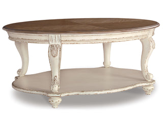 Realyn Coffee Table and 2 End Tables