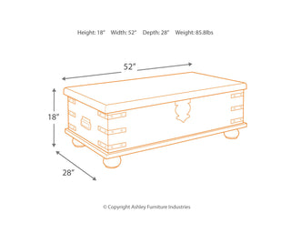 Carynhurst Coffee Table with Lift Top