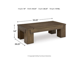 Rosswain Lift-top Coffee Table and 2 End Tables