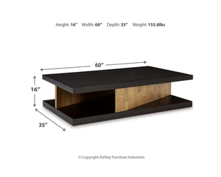Kocomore Coffee Table and 2 Chairside End Tables