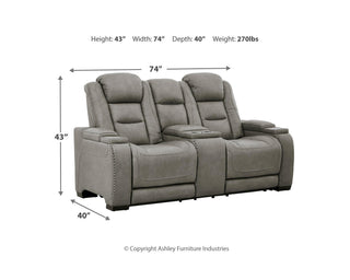 The Man-Den Power Reclining Loveseat with Console