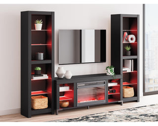 Cayberry 3-Piece Entertainment Center with Electric Fireplace