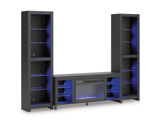 Cayberry 3-Piece Entertainment Center with Electric Fireplace