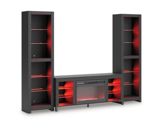 Cayberry 3-Piece Entertainment Center with Electric Fireplace