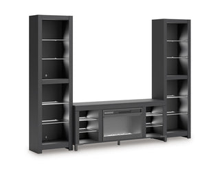 Cayberry 3-Piece Entertainment Center with Electric Fireplace
