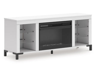 Brollevi 60" TV Stand with Electric Fireplace
