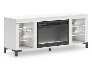 Brollevi 60" TV Stand with Electric Fireplace