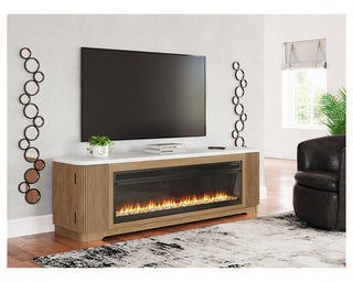 Camdill 80" TV Stand with Electric Fireplace