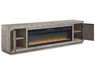 Naydell 92" TV Stand with Electric Fireplace