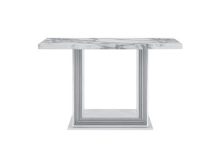 YLIME WHITE MARBLE CONSOLE TABLE BASE
