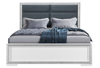 ANDROS SILVER TWIN BED/FULL BED SIDE RAILS WITH LED