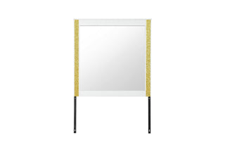 LOGAN WHITE GOLD MIRROR