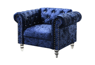U9550 BLUE VELVET CHAIR