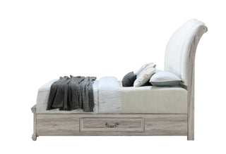 ROWAN NATURAL QUEEN BED WITH STORAGE