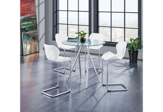 D1446 WHITE BAR STOOL
