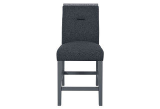 MONACO DARK GREY BAR TABLE AND 4 MONACO DARK GREY BAR STOOLS