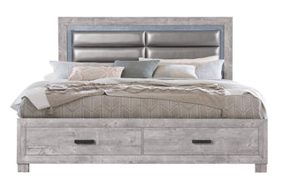 NOLAN GREY KING BED HEADBOARD