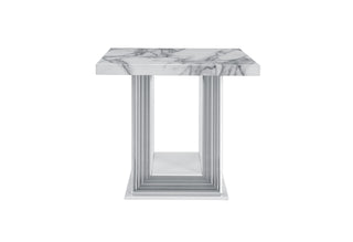 YLIME WHITE MARBLE END TABLE BASE