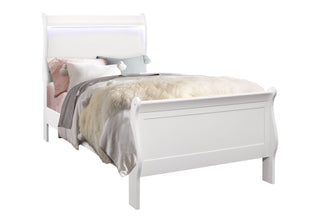 Charlie White Twin Bed