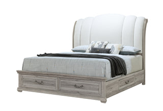 ROWAN NATURAL KING BED WITH STORAGE