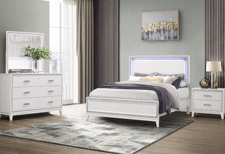 LILY WHITE KING BED GROUP