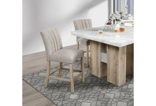 D04 NATURAL BAR TABLE + D8685 BEIGE/NAT BAR STOOL