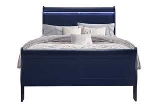 CHARLIE BLUE FULL BED WITH LED