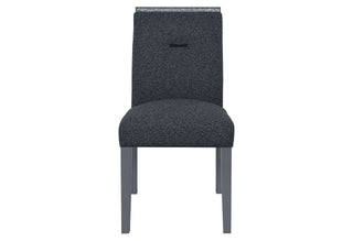 MONACO DARK GREY DINING TABLE AND 4 MONACO DARK GREY DINING CHAIRS