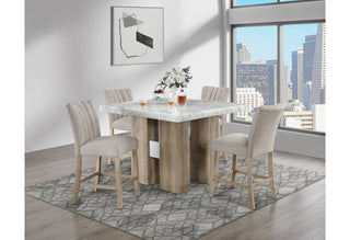 D04 NATURAL BAR TABLE + D8685 BEIGE/NAT BAR STOOL