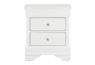 POMPEI METALLIC WHITE NIGHTSTAND
