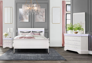 CHARLIE WHITE NIGHTSTAND WITH LED