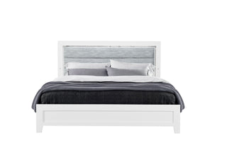 LUCCIA WHITE QUEEN BED GROUP WITH LED