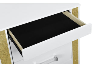 LOGAN WHITE GOLD NIGHTSTAND
